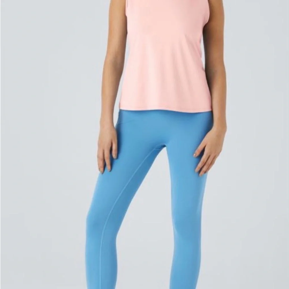 Halara Sleeveless Pink Workout Tank Top with Twist-Back Detail NWT size XL - Picture 6 of 6